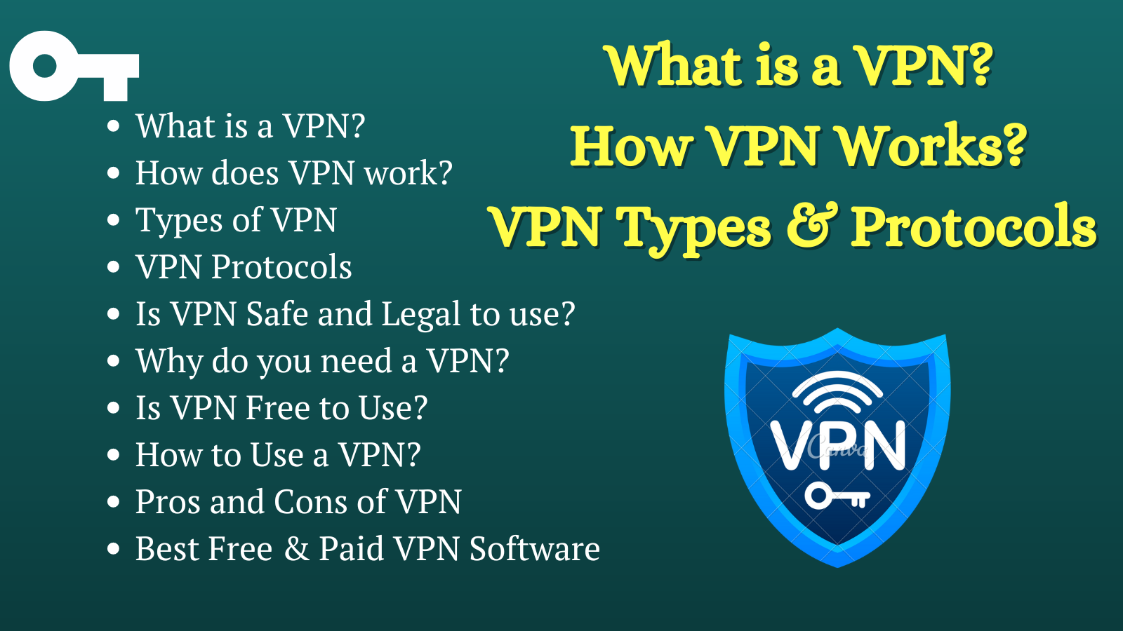 What is VPN, How does a VPN Work, Types of VPN, VPN Protocols, Is VPN Safe, top free and paid VPN services