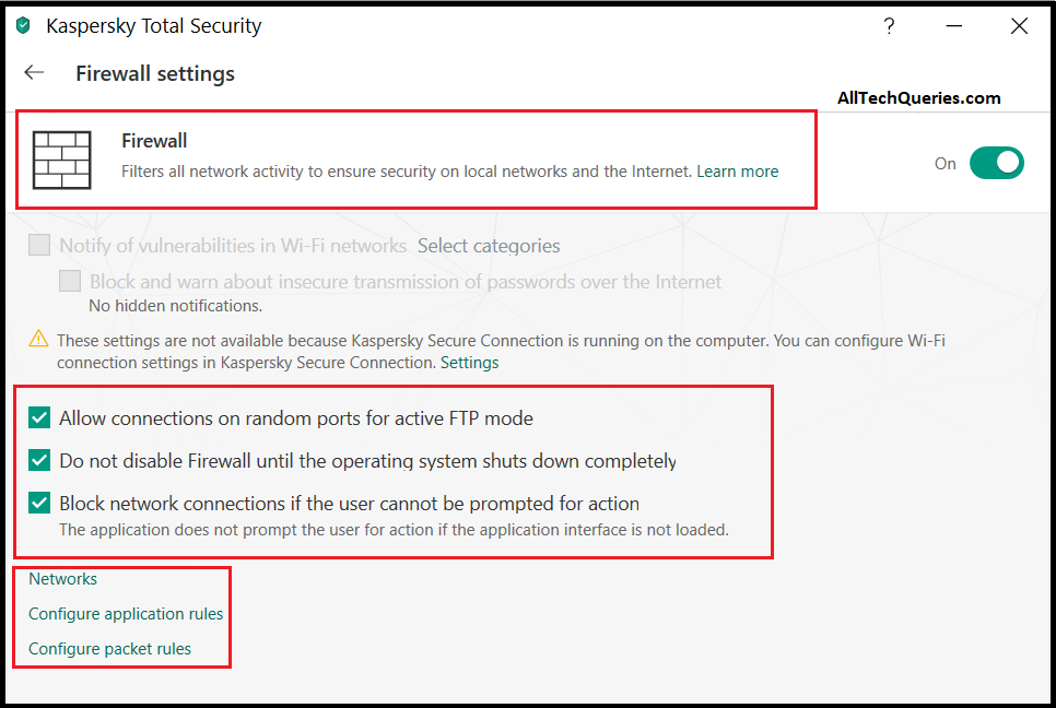 Kaspersky Firewall