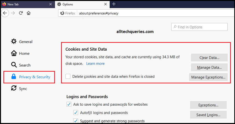 How to Clear Cookies on Firefox