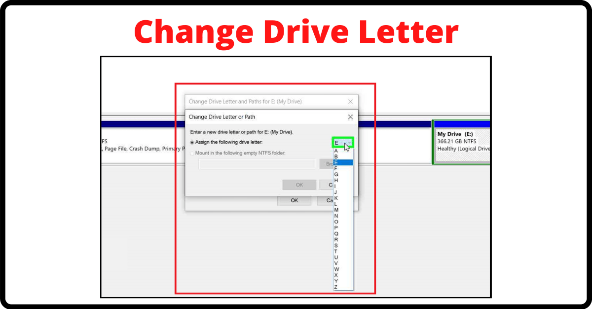 Change Drive Letter on Windows