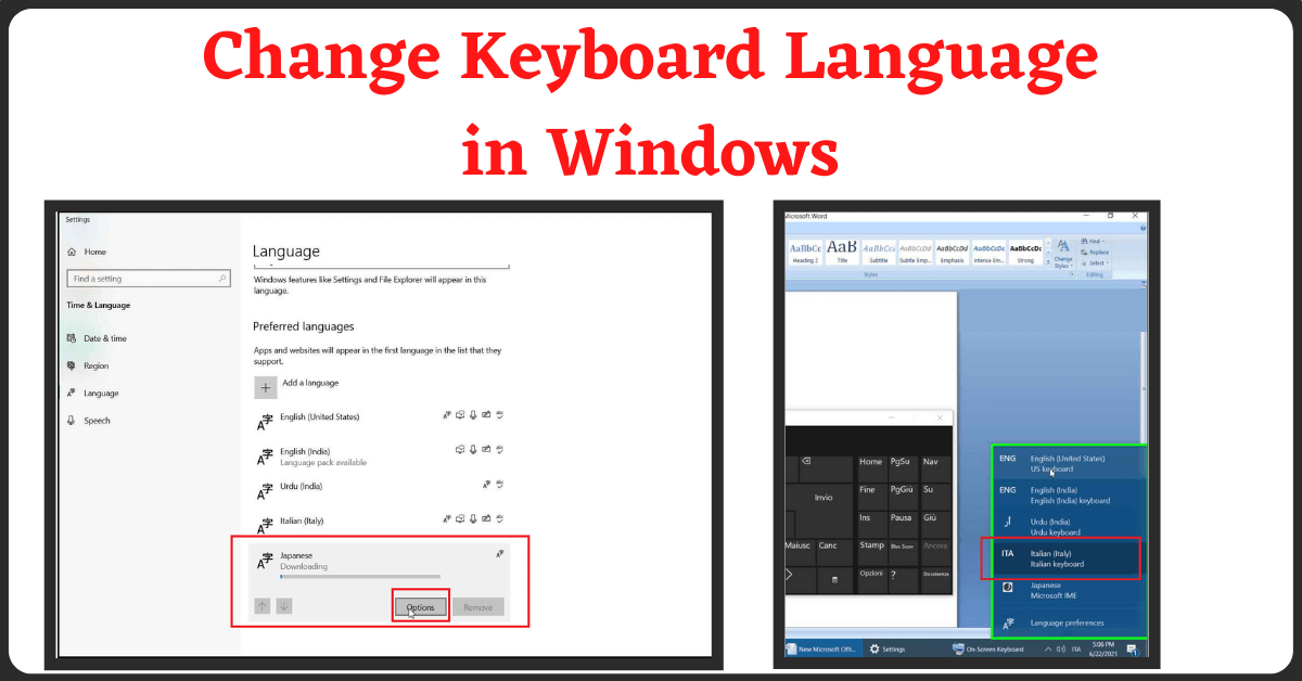 How To Change Keyboard Language, Change Keyboard Language, Change Language Windows 10, Change Keyboard Language Shortcut