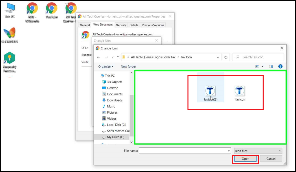 How to Create a Desktop Shortcut to a Website, Change Shortcut Icon