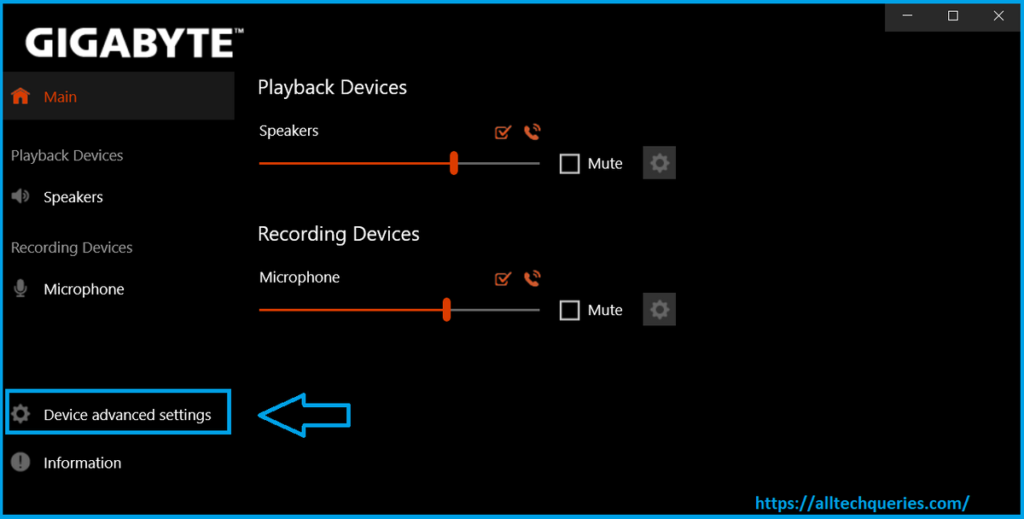 Device Advanced Settings