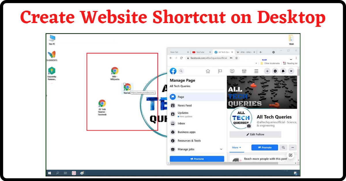 How to Create a Desktop Shortcut to a Website, Create Shortcut on Desktop