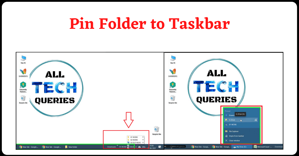 Pin Folder to Taskbar, Pin Folder to File Explorer, Pin Folder Menu to Taskbar, How to Pin Folder to Taskbar