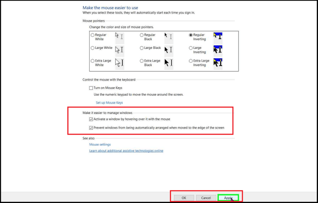 Automatic Window Arrangement, Disable Automatic Window Arrangement, Enable Automatic Window Arrangement