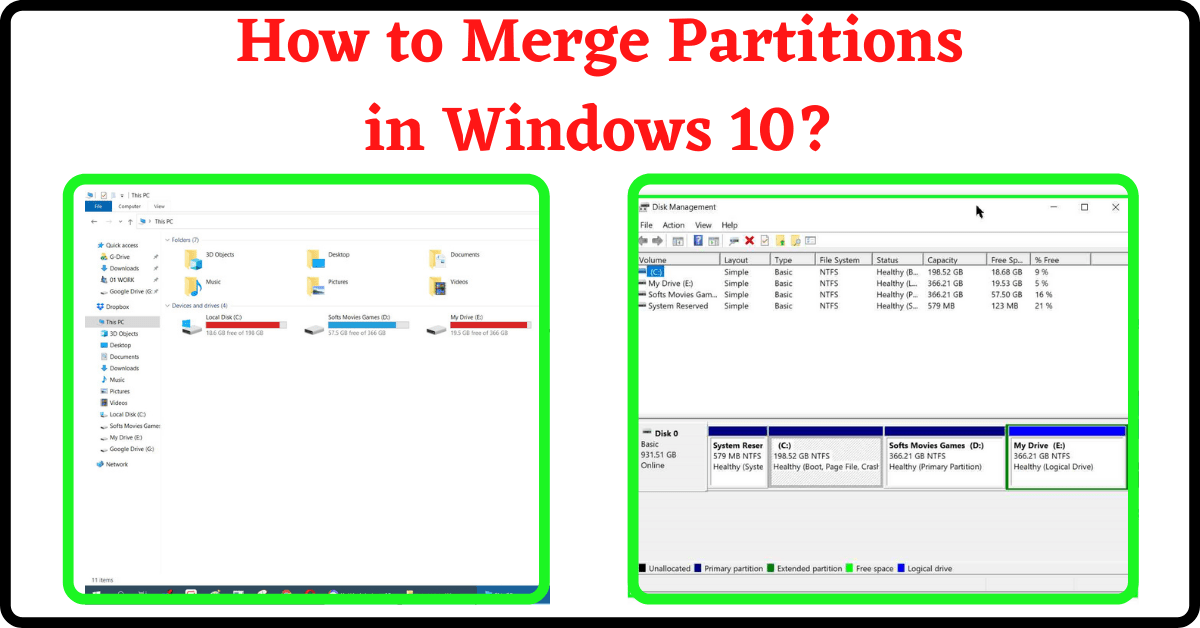 Merge Partitions Windows 10