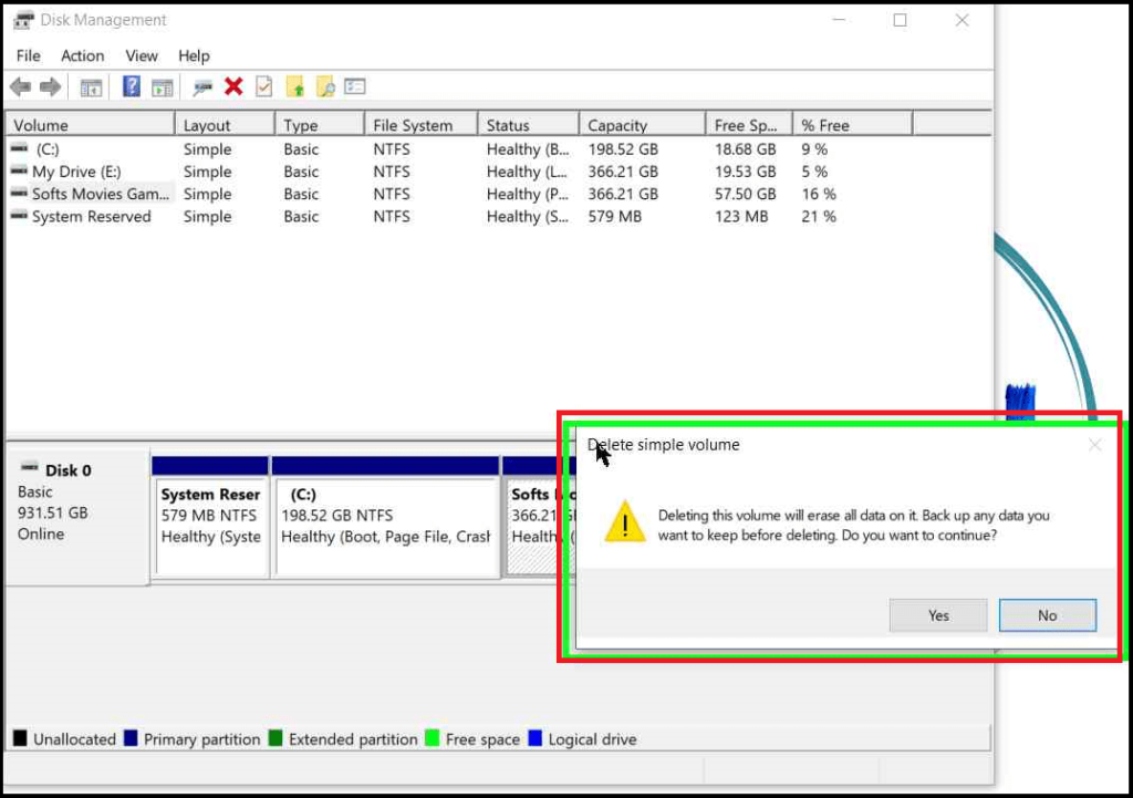 Merge Partitions Windows 10