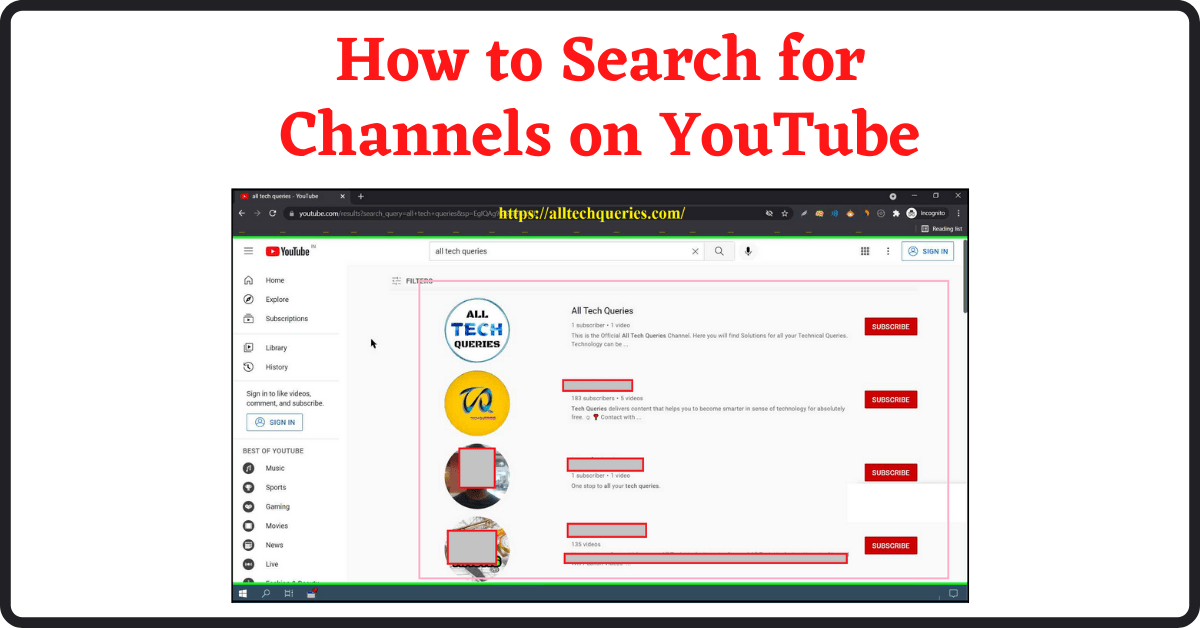 How to Search for Channels on YouTube, how to search for specific channels on youtube, how to search for just channels on youtube, how to search for only channels on youtube