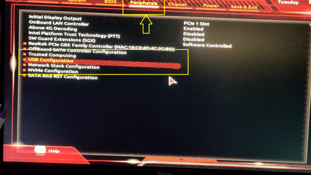 Keyboard is not working during Boot