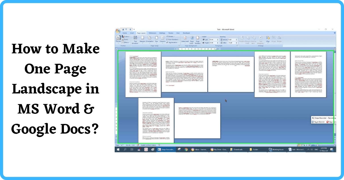 How to Make One Page Landscape in Word, Make One Page Landscape in Word, Portrait and Landscape in Same Word Document, How to Make Google Doc Landscape, How to Make a Single Page Landscape in Word, How to Make Certain Pages Landscape in Word