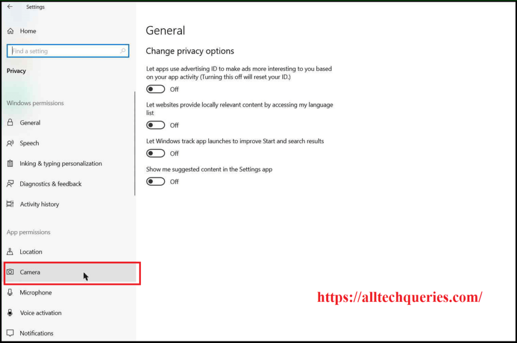 Disable Apps from using Camera, Disable Apps from using Mic, How to Disable Apps from using Camera, Disable Camera on Windows 10