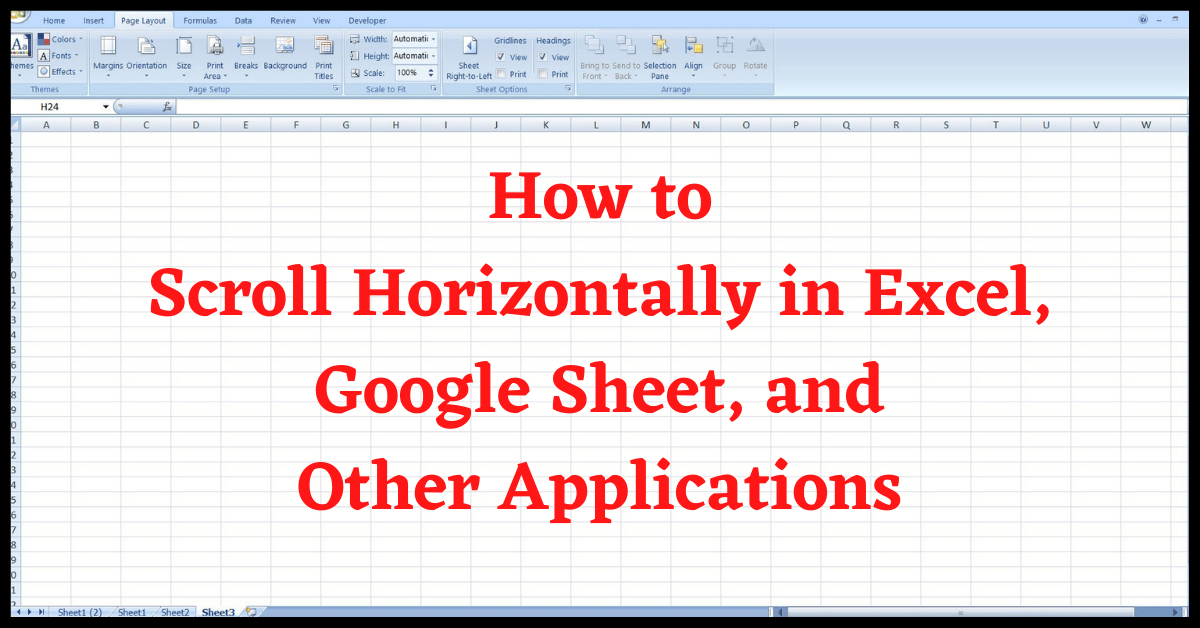 Excel Horizontal Scroll, Horizontal Scroll Not Working in Excel, Excel Horizontal Scroll Bar, Excel Horizontal Scroll Bar Not Working, How to Scroll Left and Right in Excel