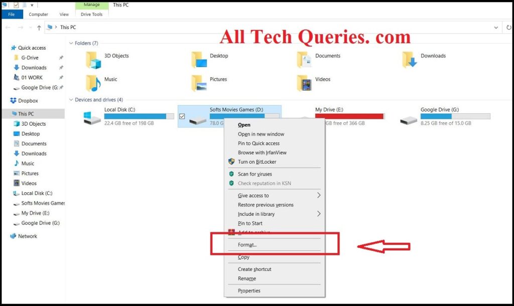 quick format vs full format, difference between quick format and full format, windows quick format vs full, quick format vs format