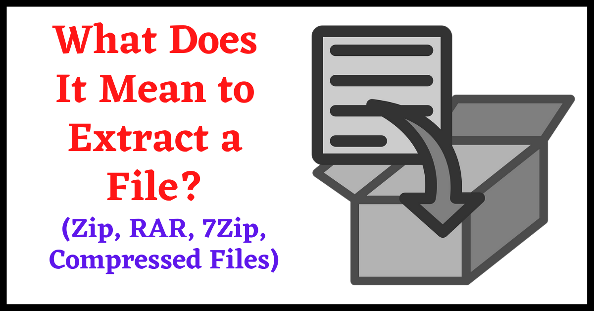 what does it mean to extract a file, what does extract files mean, compressed files