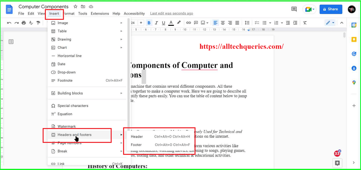 how to add page numbers in google docs, how to add page number in google docs, add page numbers in google docs