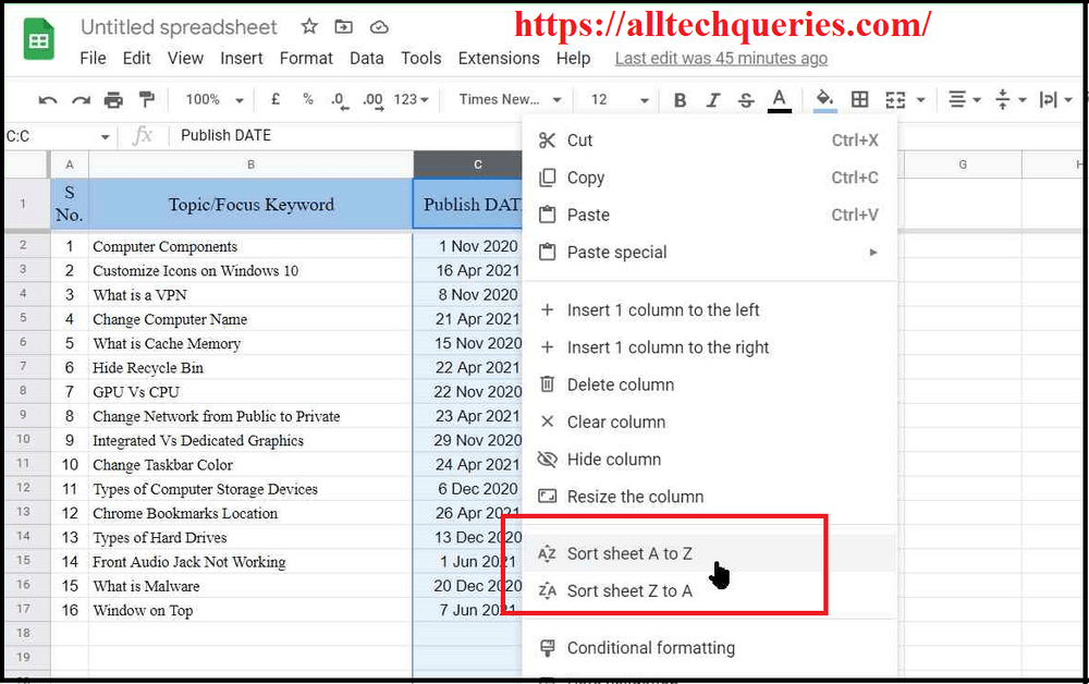 how to sort by date in google sheets, sort by date in google sheets, how to sort in google sheets, sort by date google sheets, how to sort alphabetically in google sheets, how to sort column alphabetically in google sheets