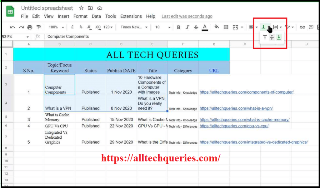 how to wrap text in google sheets