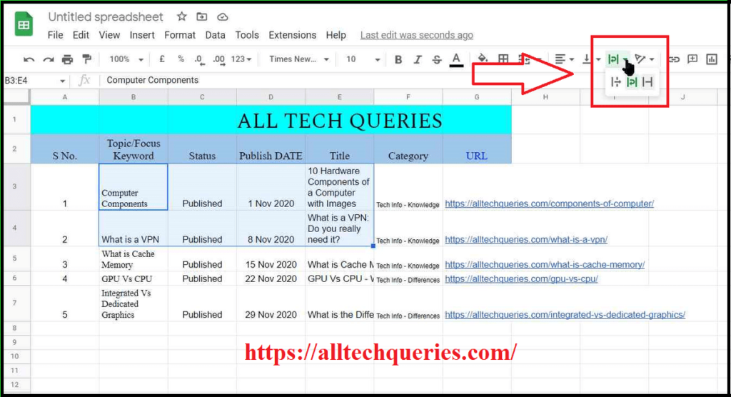 how to wrap text in google sheets