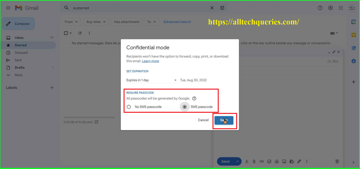 Gmail confidential mode, what is Gmail confidential mode, password protect email Gmail, how to send confidential email in Gmail, how to open confidential email in Gmail