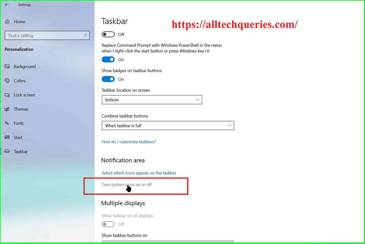 How to Select which icons to show and Hide on Taskbar System Tray Notification Area, icons to show on Taskbar, hide icons from Taskbar, Select which icons appear on Taskbar