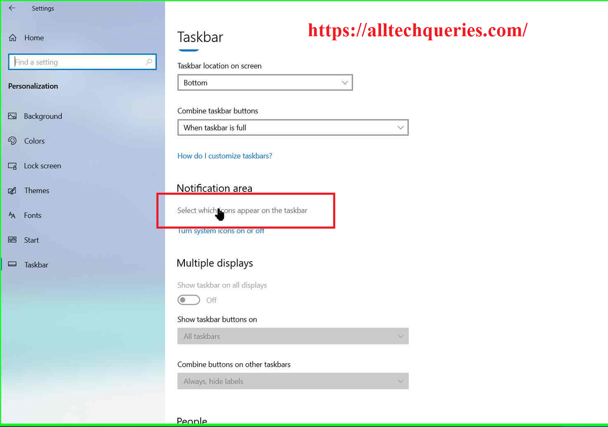 How to Select which icons to show and Hide on Taskbar System Tray Notification Area, icons to show on Taskbar, hide icons from Taskbar, Select which icons appear on Taskbar