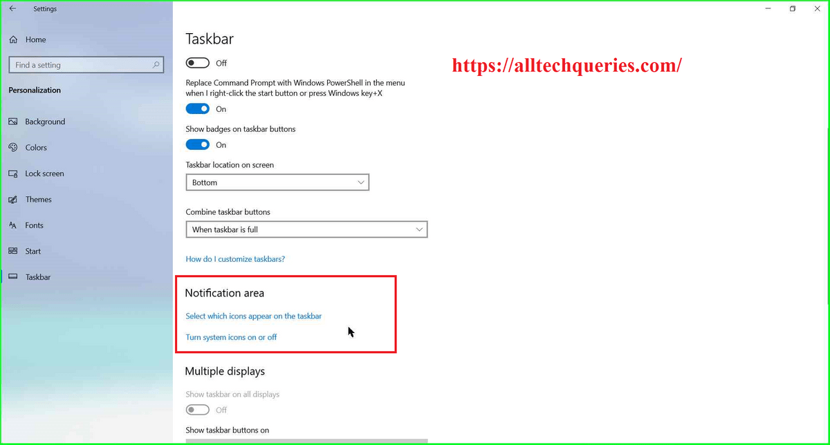 How to Select which icons to show and Hide on Taskbar System Tray Notification Area, icons to show on Taskbar, hide icons from Taskbar, Select which icons appear on Taskbar