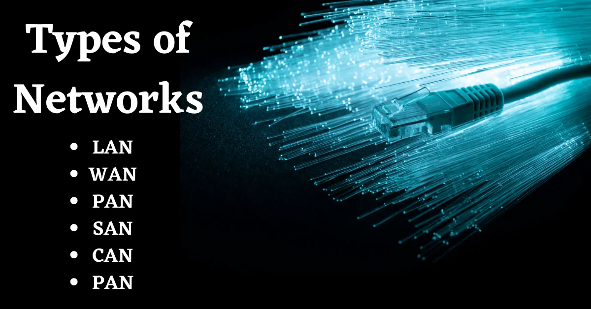 Types of Networks, Different Types of Networks, What is LAN, LAN, MAN, WAN, CAN, PAN, SAN
