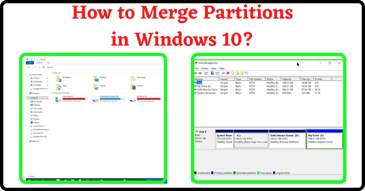 Merge Partitions Windows 10